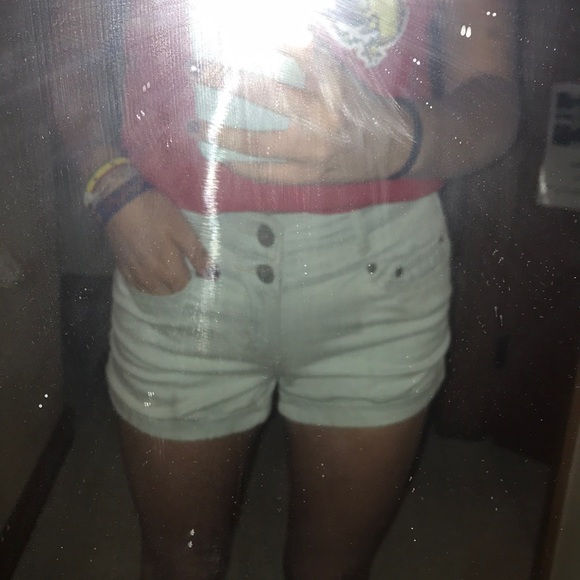 light blue denim shorts - Picture 2 of 3